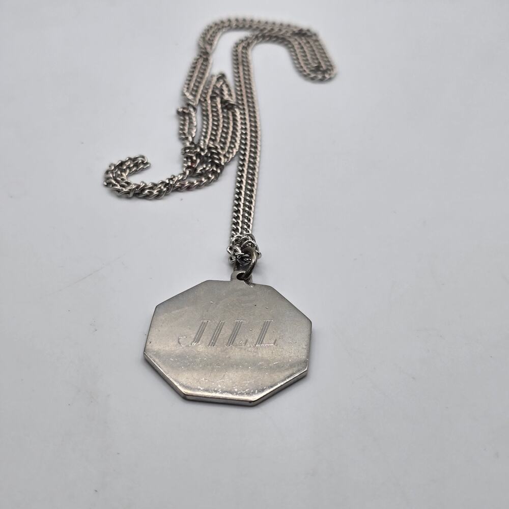 Necklace Coro JILL Monogrammed Collection Pegasus Marked 40s 50s 28" SKU 3257
